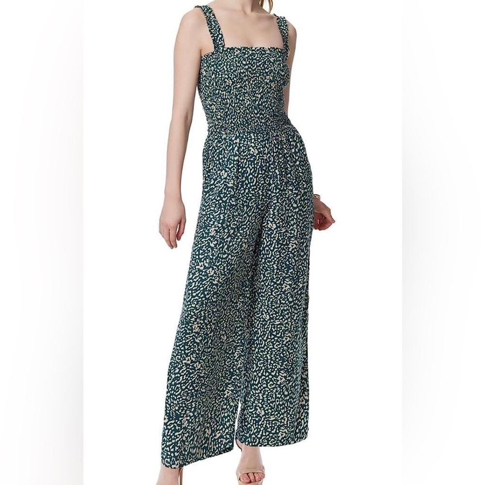 NWT-Wide leg pull on jumpsuit in wild-side print and with pockets!-size 2X